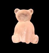 Highly detailed Teddy Bear in Rose Quartz Carved by Hand.   SP11219POL