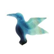 Carving Of A Humming Bird In Blue/ Purple Fluorite.  SP15990POL