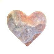 Large Pink Amethyst Polished Heart.   SP15586POL