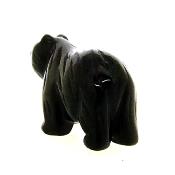 A Bear Carving In Black Obsidian.   SPR15523POL