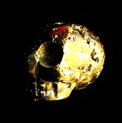 SKULL CARVING IN PYRITE (FOOLS GOLD).   SP12945POL