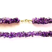 AMETHYST MULTI CHIP THREAED CLUSTER NECKLACE.   SP13352NEC 