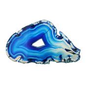 Agate Polished Geode Slice Specimen Coloured Blue.   SP15678POL