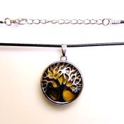 Tree Of Life Pendant Style Necklace With Tigerseye.   SPR15501PEND