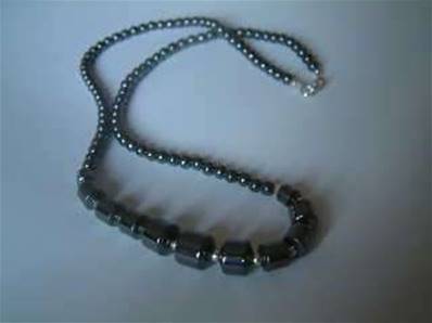 Hematite necklace with clasp. cyn81092