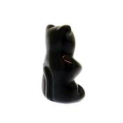 Teddy Bear Figure carved in Black Obsidian.   SPR15359POL