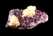 AMETHYST DRUZE/ CLUSTER WITH CALCITE CRYSTAL FORMATIONS.   SP11757