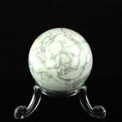 Gemstone Sphere in White Howlite.   SP15737POL