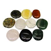Set Of Ten Polished Palm Stones From Around The World.    SP15931POL