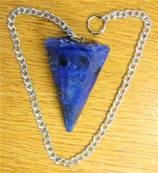 SODALITE FACETED POINT STYLE PENDULUMS.   SPR2946