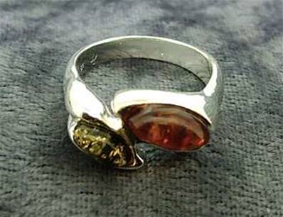 925 SILVER WITH AMBER RING. SPR4226RG