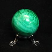 Gemstone Sphere in Malachite.   SP15652POL