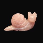 Carving Of A Snail In Rose Quartz.   SP15978POL