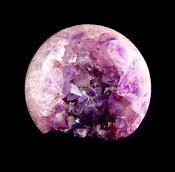AMETHYST WITH AGATE DRUZE SPHERE.   SP11764SHLF