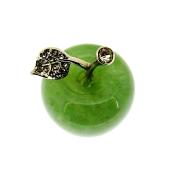 CARVING OF AN APPLE IN GREEN AVENTURINE.   SPR14384POL