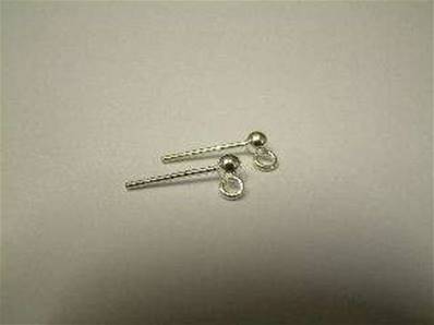 Earstuds with 3mm Ball and ring for Hanging - STS. 955