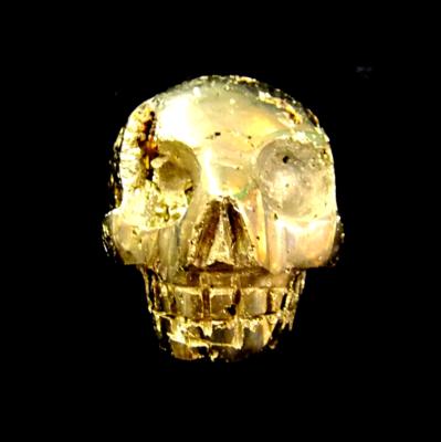SKULL CARVING IN PYRITE (FOOLS GOLD).   SP12945POL