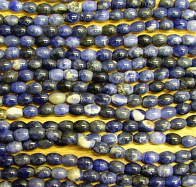 SODALITE RICE BEADS ON A STRING. SPR6039