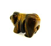 CARVING OF A PIG IN TIGERSEYE.   SP12236POL