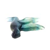 Carving Of A Humming Bird In Blue/ Purple Fluorite.  SP15990POL