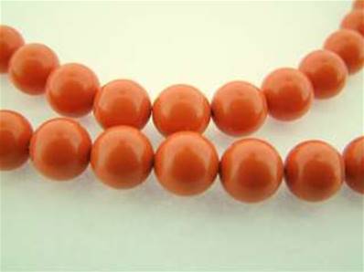 RED CORAL BEAD STRING. SPR3290