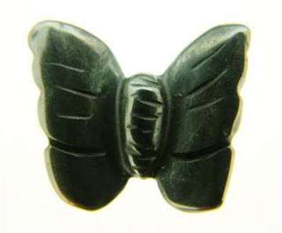 BUTTERFLY CARVING IN HEMATITE. SPR3974POL
