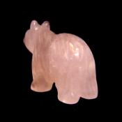 A Bear Carving In Rose Quartz.   SPR15520POL