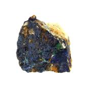 Azurite with Malachite on Matrix Raw Crystal Specimen.   SP15624