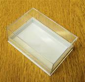 10 X PLASTIC DISPLAY BOX - WHITE BASE WITH CLEAR TOP (N2 SIZE). N2/80/55/32