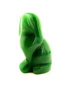 CARVING OF A DOG IN GREEN AVENTURINE.   SP11853POL