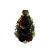 A GEMSTONE CHRISTMAS TREE CARVING IN DRAGON'S BLOOD JASPER.   SP12968POL