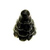 A GEMSTONE MINI CHRISTMAS TREE CARVING IN LARVIKITE.   SP12971POL