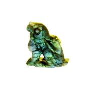CARVING OF A HARE IN LABRADORITE.   SP13917POL