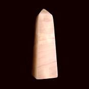 GEMSTONE OBELISK IN MANGANO CALCITE.   SP14328POL