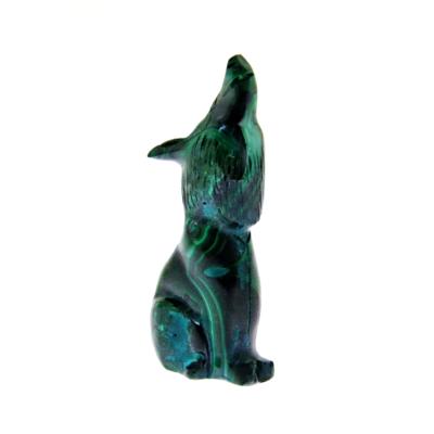 Wolf Carving in Malachite.   SP15473POL