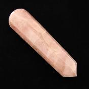 Rose Quartz Faceted & Tapered Polished Point Massage/ Healing Wand.   SP15699POL