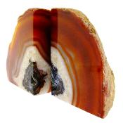 Pair Of Agate Polished Face Split Nodule Bookends.   SP16599SLF 