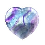 Fluorite Heart Shape Finger/ Trinket Bowl.   SP17225POL