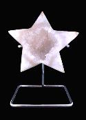 Agate Geode Star Carving On Metal Stand.   SP17570POL