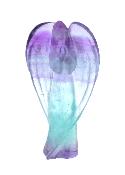 Gemstone Angel Carving In Fluorite.   SP17776POL