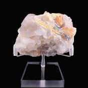 Golden Rutile With Hematite On Smokey Quartz Raw Crystal Specimen.   SP17842
