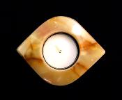 ONYX SINGLE HOLE TEA LIGHT HOLDER.   SPR11421POL