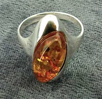 925 SILVER WITH AMBER RING. SP4223RG