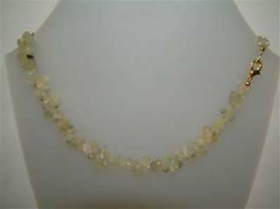 PREHNITE GEM CHIP NECKLACE (10 PACK). 18" LONG. 34g EACH. SPR668WH