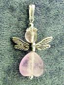SILVER PLATED 'FAIRY WINGS' PENDANT FEATURING AMETHYST. SPR7635PEND
