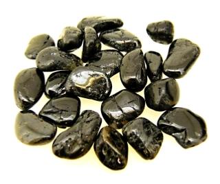 BLACK TOURMALINE POLISHED TUMBLE STONES, EXTRA GRADE, SIZE 3 (500g BAG).   SPR9798WHA