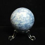 Gemstone Sphere in Blue Calcite.   SP15653POL