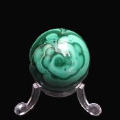 Gemstone Sphere In Malachite.   SP17314POL