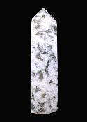Green Tourmaline In Quartz Fully Polished And Facetted Point/ Tower Specimen.   SP17569POL