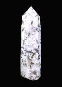 Green Tourmaline In Quartz Fully Polished And Facetted Point/ Tower Specimen.   SP17569POL